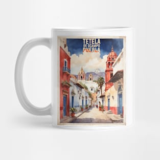 Tetela de Ocampo Puebla Mexico Vintage Tourism Travel Mug